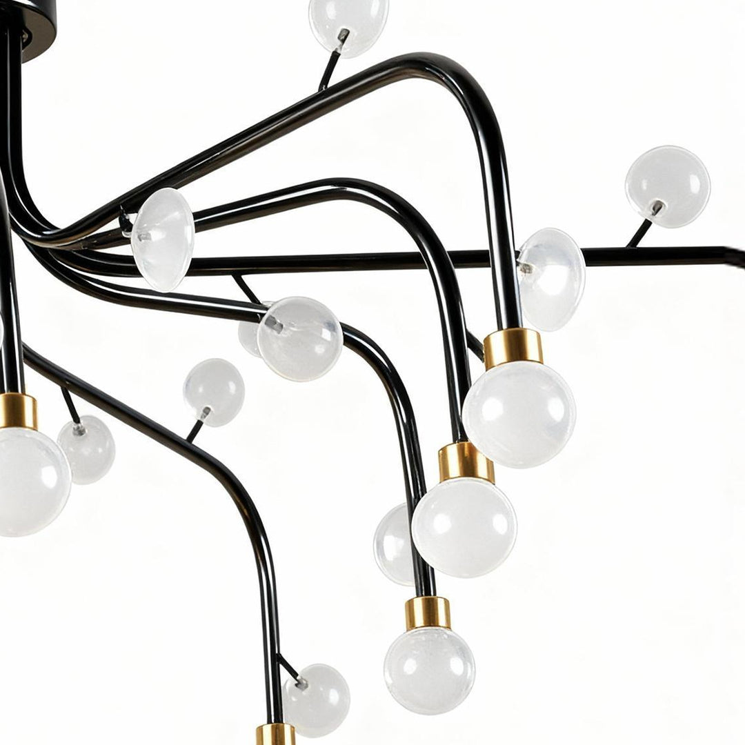 Modern Retro Adjustable LED Chandelier with Acrylic Shade