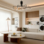 Modern Retro Adjustable LED Chandelier with Acrylic Shade