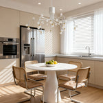 Modern Retro Adjustable LED Chandelier with Acrylic Shade
