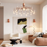 Modern Retro Adjustable LED Chandelier with Acrylic Shade
