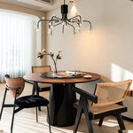 Modern Retro Adjustable LED Chandelier with Acrylic Shade
