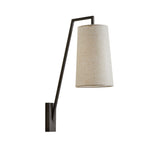 American Retro Iron Wall Sconce with Fabric Shade