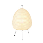 Wabi-Sabi Rice Paper Table Lamp with Aluminum Frame, Minimalist Japanese Design for Bedroom & Study