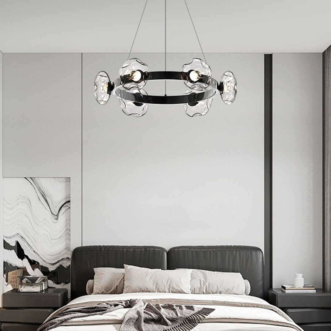 Lumina Ring LED Chandelier — Modern Nordic Glass Pendant Light