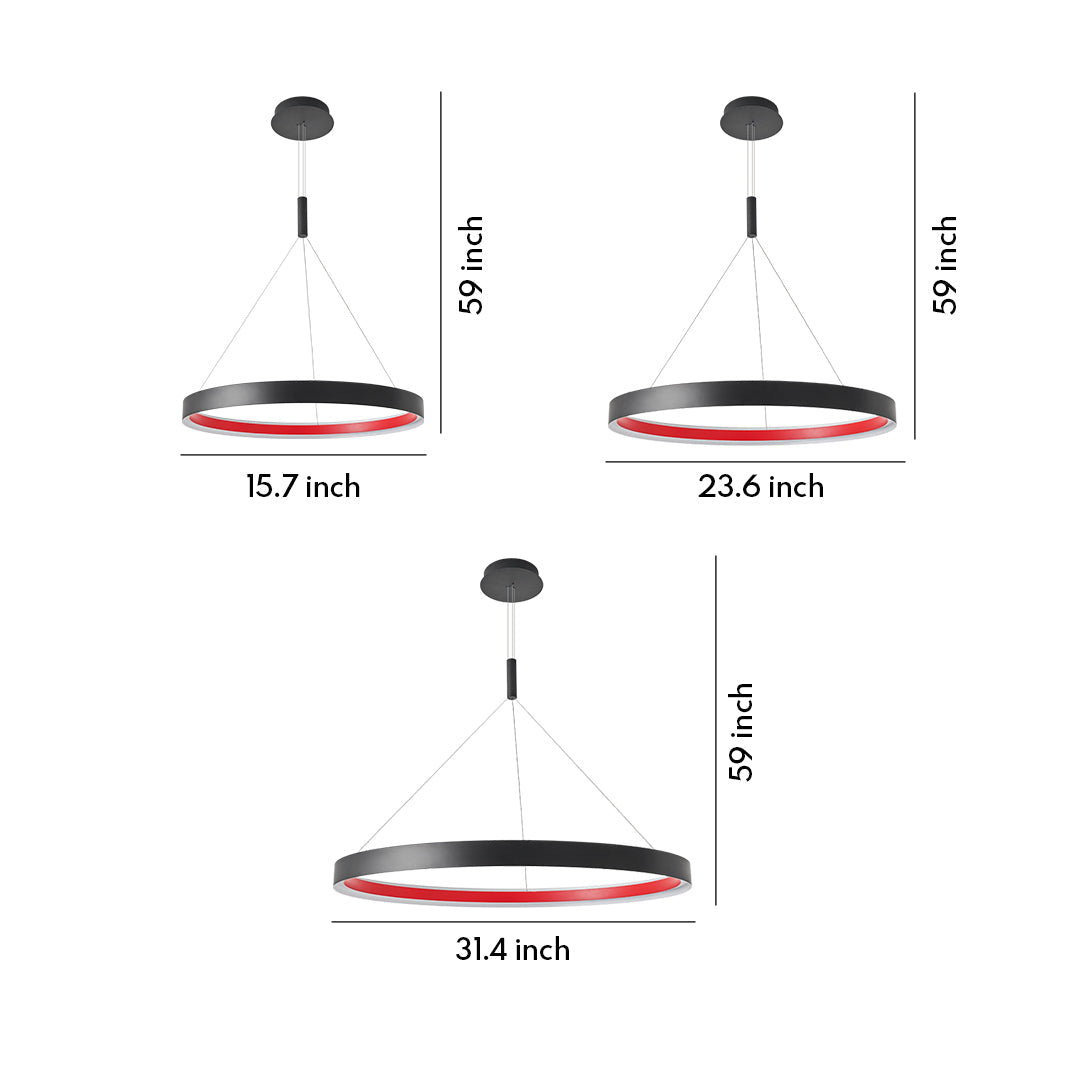 Lumina Ring Chandelier – Modern Minimalist LED Ceiling Light