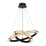 Aurelia Modern Round LED Chandelier – Designer Ceiling Light in Copper, Nickel, or Black