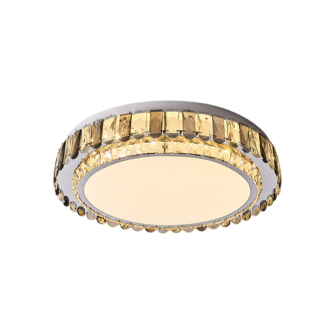 Lumina Crystal Flush Mount Ceiling Light in Chrome