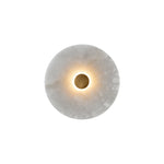 Round Marble Wall Sconce with Brass Accent – Modern Nordic LED Lighting