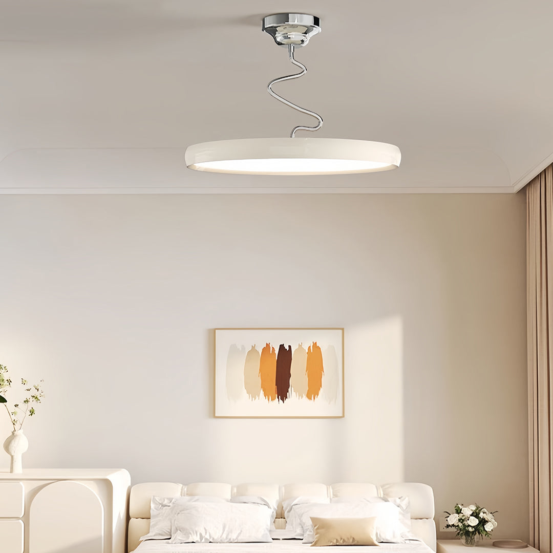 Twisted Full-Spectrum LED Semi Flush Mount Ceiling Light in Modern Finishes