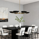 Noir et Or Chandelier – Contemporary French Vintage Six-Light Pendant