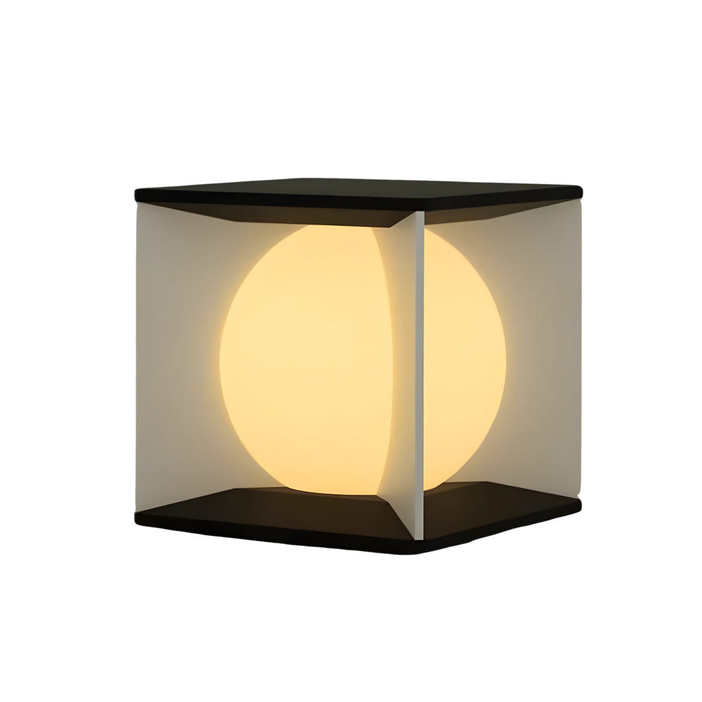 Square Stainless Steel Outdoor Pillar Light with Acrylic Shade