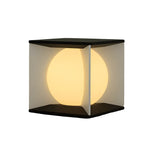 Square Stainless Steel Outdoor Pillar Light with Acrylic Shade