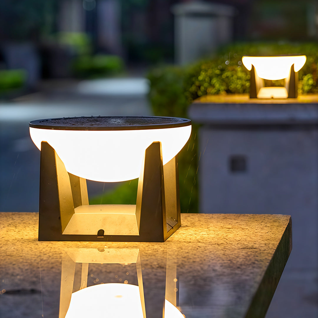 Solar Bollard Landscape Light with Three Color Temperatures for Garden Paths