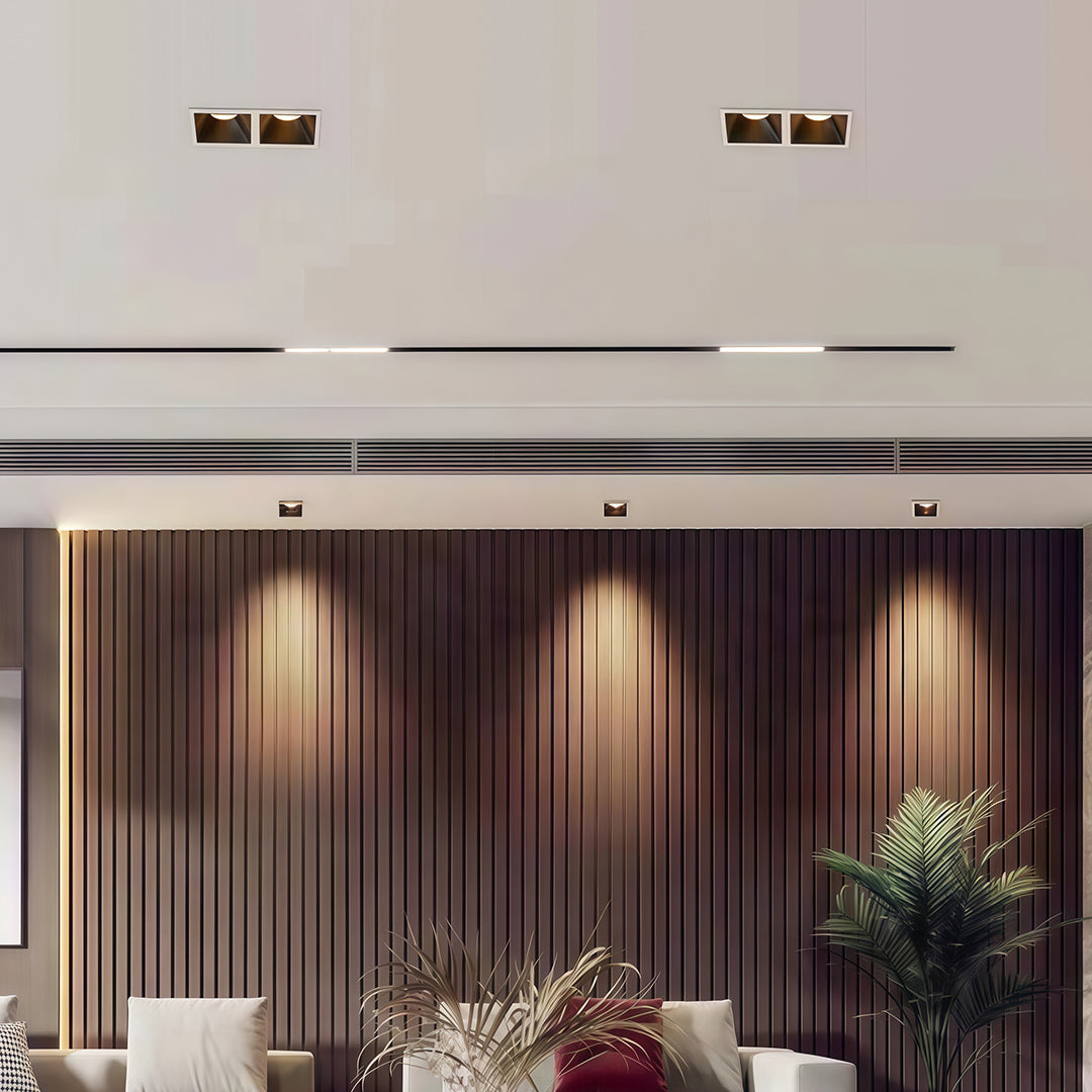Square LED Recessed Downlight Grid Linear Architectural Lighting