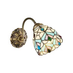 Artisan Stained Glass Wall Sconce with Brass Frame – American Country Lighting