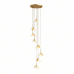 Artisan Ceramic Flower Chandelier for Staircases and Grand Interiors