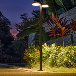 Solar-Powered Architectural LED Garden Light in Black Aluminum