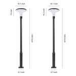 Solar & Hardwired LED High Pole Street Light – IP65 Waterproof Black Aluminum