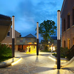 Modern Tall Garden Bollard Light | Minimalist Black Aluminum LED Pathway Lamp