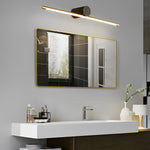 Modern Two-Tone LED Bathroom Vanity Light with Copper Cylinder and Linear Bar