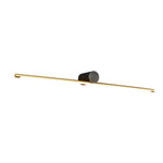 Modern Two-Tone LED Bathroom Vanity Light with Copper Cylinder and Linear Bar