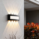 Aurelia Outdoor Up & Down Wall Sconce in Black Aluminum