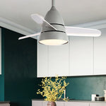 Modern Upgrade 3 Color Adjustable Light Ceiling Fan Ultra Silent For Kids Room