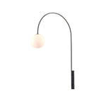 Modern Black Iron Wall Sconce with Glass Shade for Bedroom and Living Room
