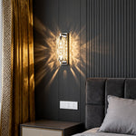 Crystal Geometric Wall Sconce in Tinted Stainless Steel