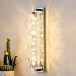 Crystal Geometric Wall Sconce in Tinted Stainless Steel