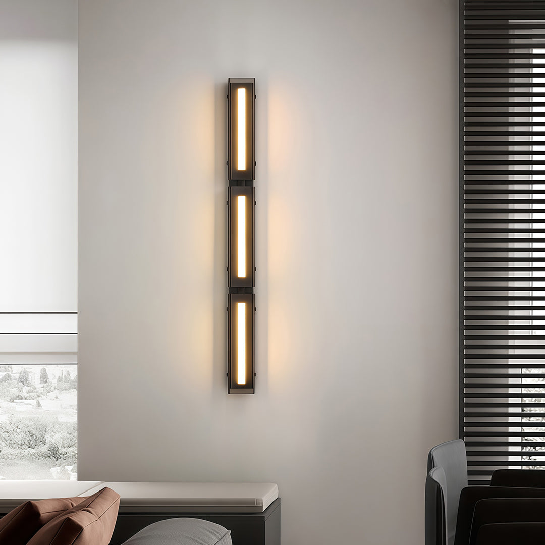 Modular Linear LED Wall Sconce in Matte Black