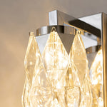 Crystal Geometric Wall Sconce in Tinted Stainless Steel