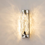 Crystal Geometric Wall Sconce in Tinted Stainless Steel