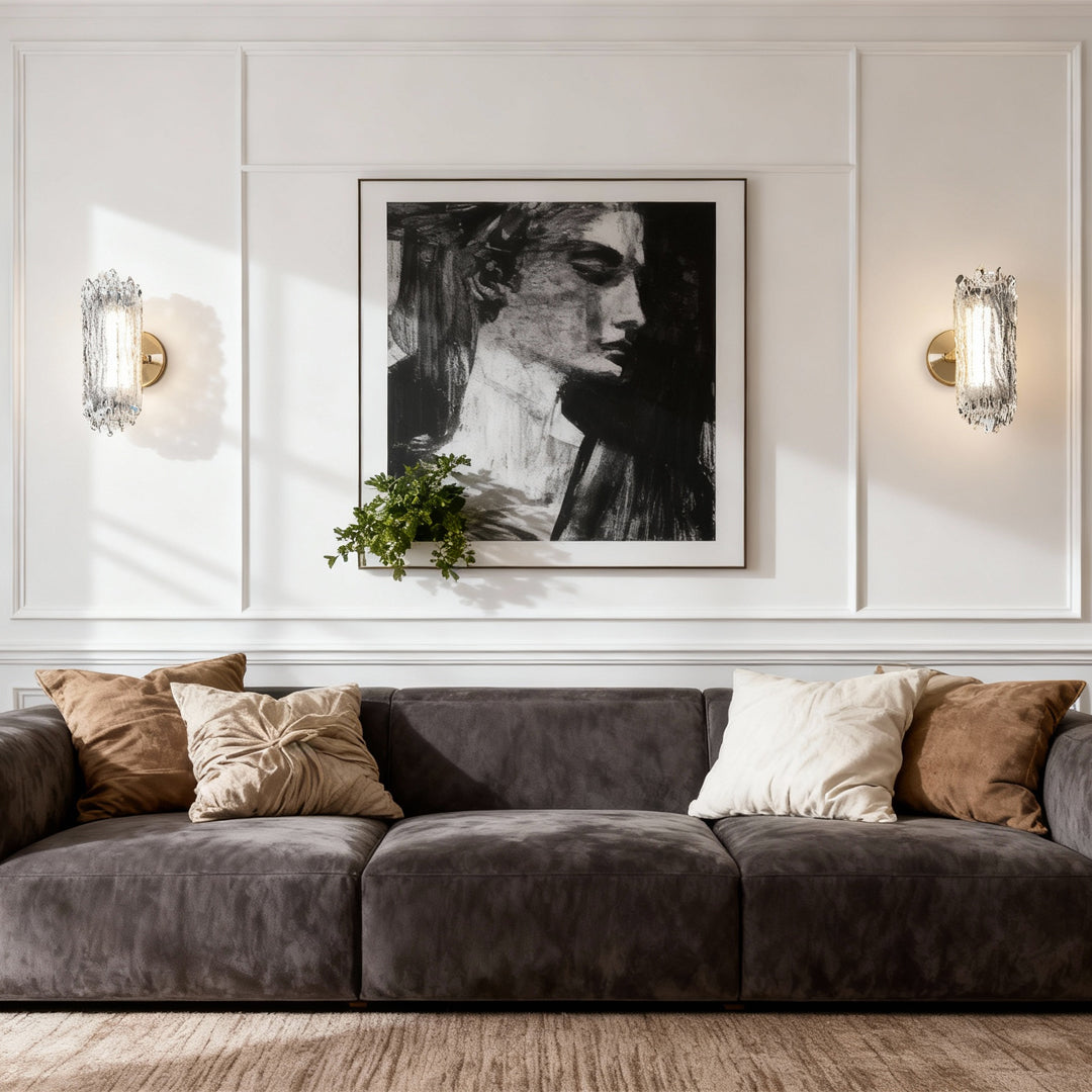 Lumina Gold Minimalist LED Wall Sconce with Acrylic Shade