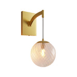 Modern Wall Mounted Pendant Light with Clear Glass Globe
