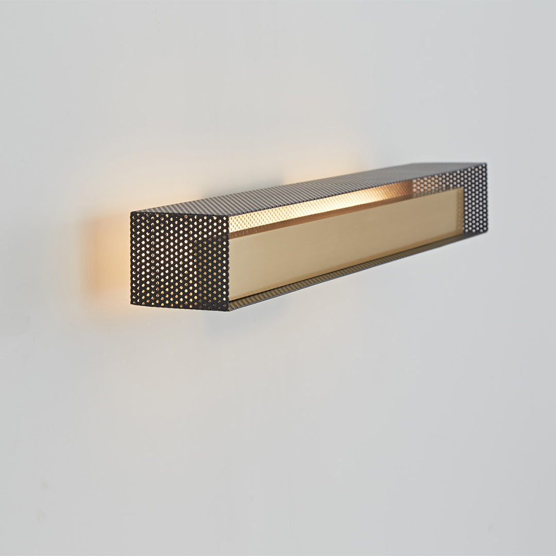 French Retro Wall Picture Light in Iron and Copper for Art Illumination
