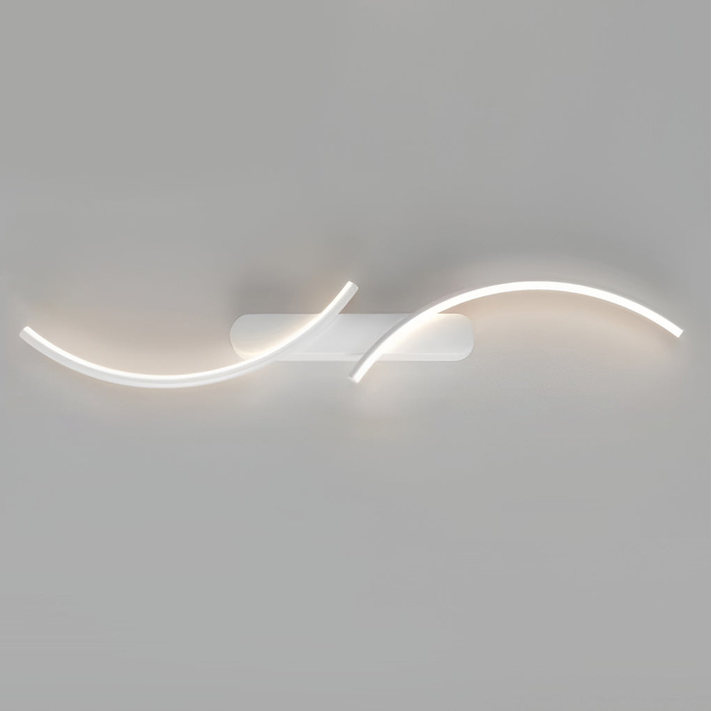 Sculptural S-Shape LED Wall Sconce with Three Color Temperatures