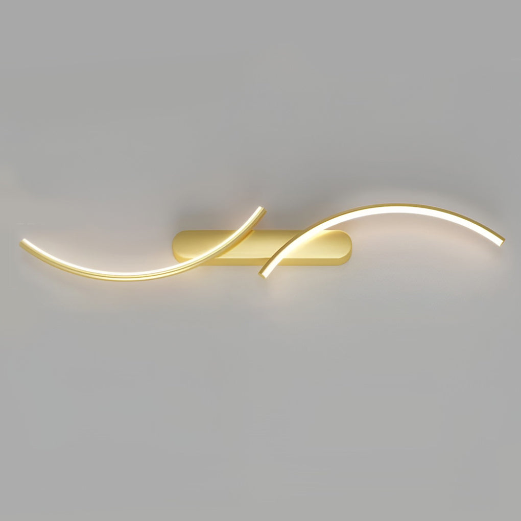 Sculptural S-Shape LED Wall Sconce with Three Color Temperatures