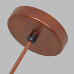 Wabi-Sabi Wood Pendant Light with Cement Accent, Adjustable Hanging