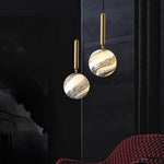 Celestial Globe Pendant Light in Distressed Metal and Acrylic