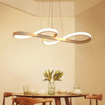 Ribbon LED Pendant Light – Modern Geometric Linear Chandelier