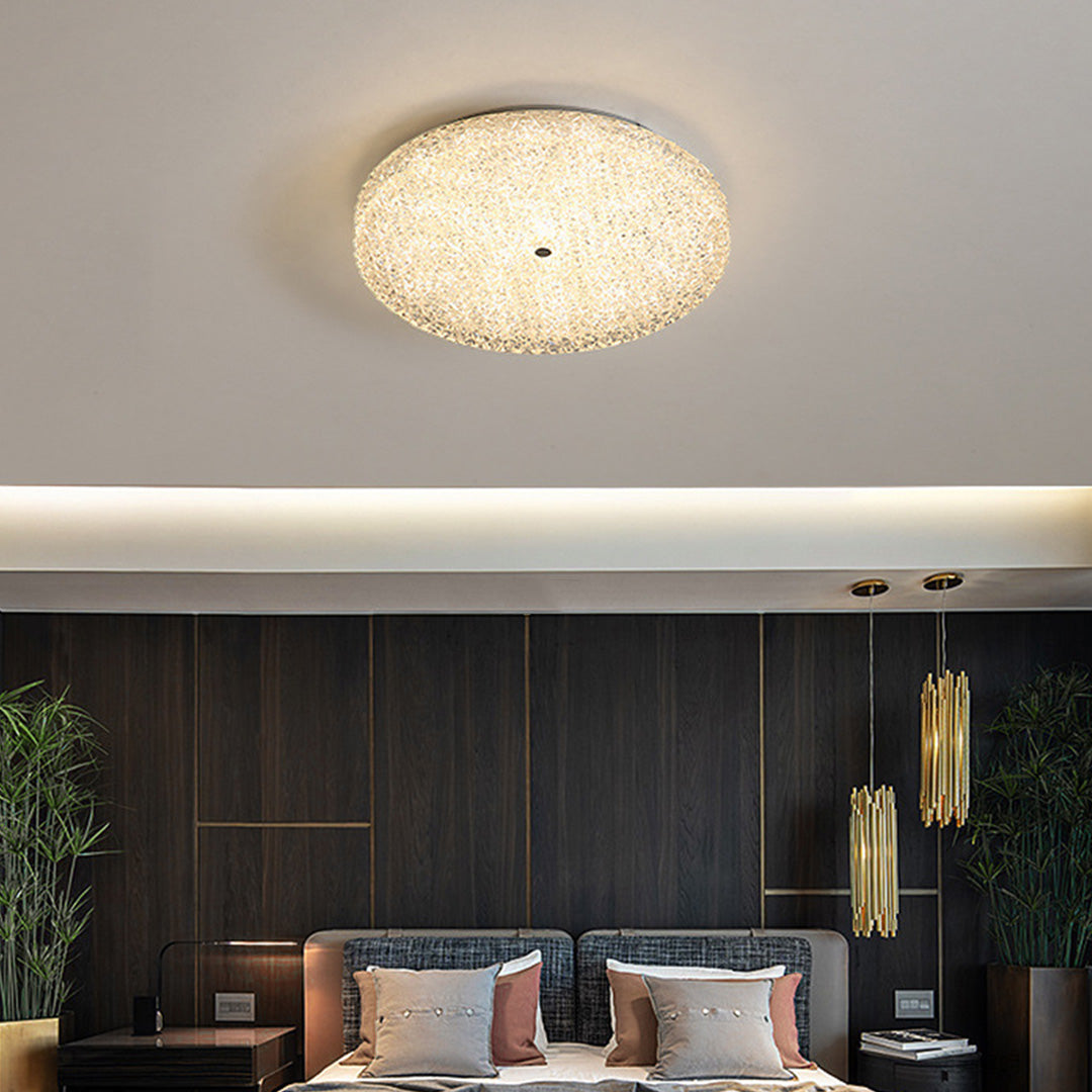 Lumière Crystal Flush Mount Ceiling Light in Chrome and Glass