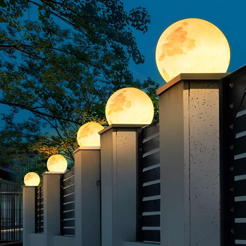 Lunar Glow Solar Post Cap Light for Modern Outdoor Spaces