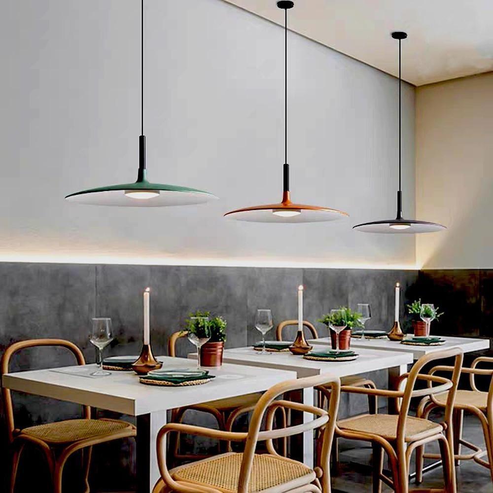 Lumina Circular LED Pendant Light in Metal Finishes