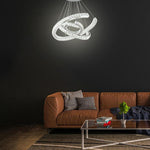 Lumina Wave Crystal LED Chandelier in Stainless Steel