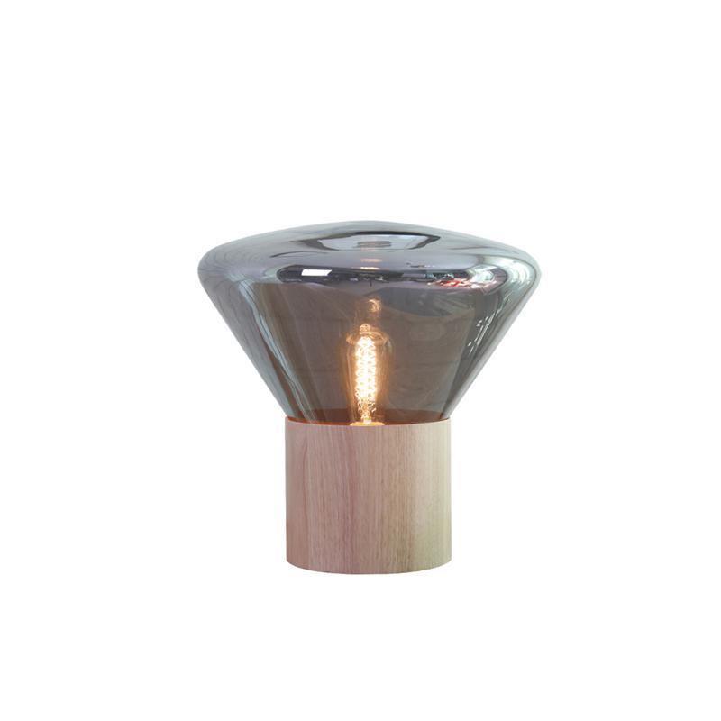 Bois Table Lamp – Handcrafted Wood & Blown Glass Designer Lamp