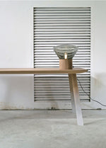 Bois Table Lamp – Handcrafted Wood & Blown Glass Designer Lamp