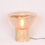 Bois Table Lamp – Handcrafted Wood & Blown Glass Designer Lamp