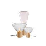 Bois Table Lamp – Handcrafted Wood & Blown Glass Designer Lamp