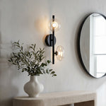 Nordic Glass Wall Sconce with Adjustable LED Light, 2 or 3 Heads
